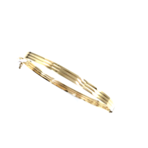 Bracelet jonc gravé minimaliste italien séduisant pour femme en or jaune... - $619.08
