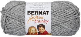 Spinrite Bernat Softee Chunky Yarn-Grey Heather - £13.83 GBP