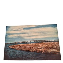 Postcard Sault Ste Marie Michigan Logs Chrome Unposted - £5.44 GBP