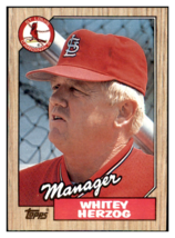 1987 Topps Whitey
  Herzog   MGR, CL St. Louis Cardinals
  Baseball Card GMMGD - £0.86 GBP