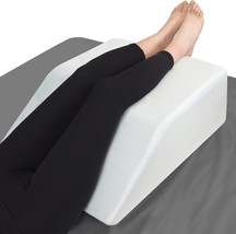 Leg Elevation Wedge Pillow with Memory Foam Top Elevated Leg Rest Pillow for Cir - £56.65 GBP