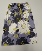 Lily Purple &amp; Yellow Floral Elastic Waist Skirt- Medium - £10.13 GBP