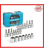 Complete 23-Piece Tamper-Proof Bit Socket Set for Versatile Applications - $519.78 MXN