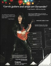Jefferson Starship Craig Chaquico Carvin DC200 Koa Guitar X100B Amp 1983 ad - $4.50
