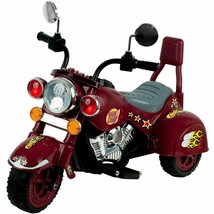 Maroon Marauder Motorcycle Three Wheeler Battery Powered Ride On Toy 2 -... - £190.53 GBP