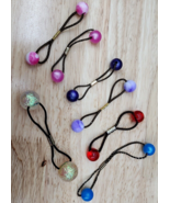 GOODY Brand Set of 7 Twin Bead Ponytail Holders Sparkle Marbled Solid Vi... - $45.48 CAD