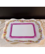 Antique CT Germany Porcelain Handpainted Pink Floral 11” x 8&quot; Vanity Tray - €13,74 EUR