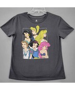 Disney Womens Shirt Size S Princesses Black Classic Short Sleeve Round N... - £6.10 GBP