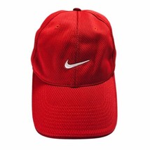 Nike Red Hat White Center Swoosh Adjustable Mesh - Just Do It - RN 56323 05553 - £29.98 GBP