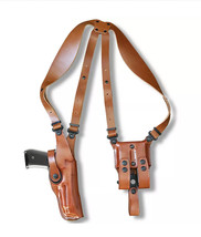 Fits Beretta 92FS Vertec 9mm 4.7”BBL W/Out Rail Leather Shoulder Holster... - £119.89 GBP