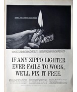 Zippo lighter USA The Lighter that works 1965 Vintage Print Ad - €8,01 EUR