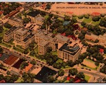 Aerial View Baylor University Hospital Dallas Texas TX UNP Linen Postcar... - $11.83