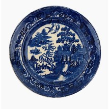 Asiatic Pheasants EB &amp; JEL Plate Flow Flo Blue Porcelain England Antique... - £13.15 GBP