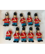 Vintage Paper Mache Toy Soldier Trangle Band Christmas Ornament lot of 10 - £38.53 GBP