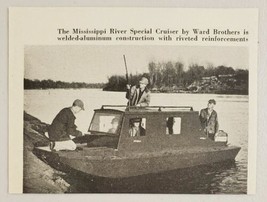 1953 Magazine Photo Ward Brothers Aluminum Mississippi River Cruiser Boats - £7.28 GBP
