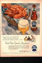 1954 Pabst Blue Ribbon Beer Vintage Print Ad Original NOSTALGIC B3 - £19.81 GBP