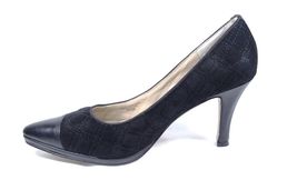 ADRIENNE VITTADINI Women High Heel Black Pump Size 8 (FITS Size 7) Quilted - £31.38 GBP
