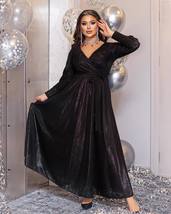Long shiny fabric dress - £47.69 GBP