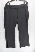 Ann Taylor 10P Charcoal Mid Rise Slim Cropped Stretch Womens Dress Pants - $14.85