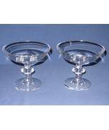 2 Vintage Val St Lambert Art Glass Pedestal Clear Crystal Bowl Signed Co... - £34.56 GBP