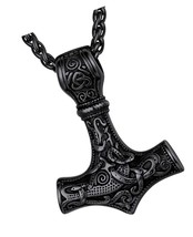 FaithHeart Norse Viking Thor&#39;s Hammer Talisman Steel - $1,289.72 MXN