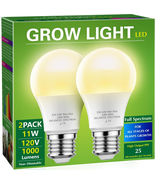 Grow Light Bulbs,  LED Grow Light Bulb A19 Bulb, Full Spectrum Grow Ligh... - $222.73 MXN