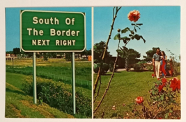 South of the Border Next Right Road Sign Pedro Floral Carolina SC Postcard 1970s - £3.92 GBP