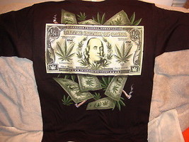 Benjamin Franklin 1/8 Ounce Marijuana Bill Cannabis Money T-SHIRT Shirt - £8.92 GBP