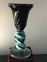 1980&#39;s Hand Blown Swirl Stem Goblet - £39.31 GBP