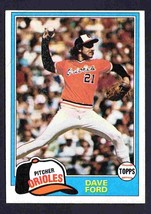 Baltimore Orioles Dave Ford 1981 Topps #706 ! - £0.37 GBP