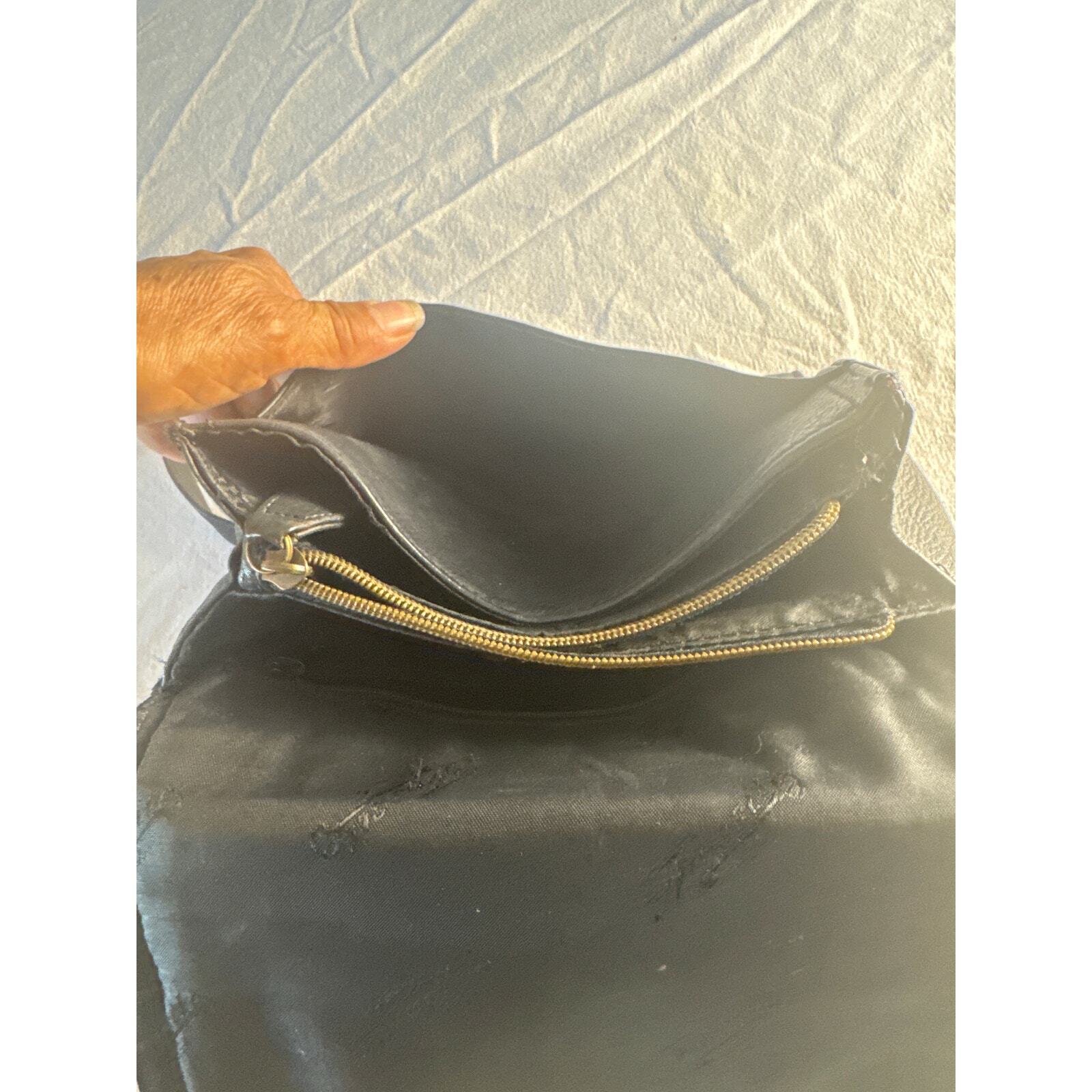 Fossil Navy Genuine Leather Crossbody Shoulder Bag with Front Zip Pocket Item image 5