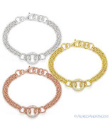 Cable Link Cubic Zirconia Gold-Plated 925 Sterling Silver Italian Chain ... - $171.64 CAD