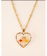 Mushroom Heart Necklace Jewelry Pretty and Shabby - £25.17 GBP