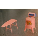 Vintage Pink&amp;  Blue Dollhouse Wringer Washing Machine +  Ironing Board - £11.68 GBP