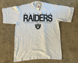 New Vintage Oakland Raiders NFL Football T-shirt Size L TrueFan Deadstock - £22.55 GBP