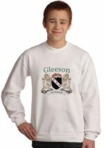 Gleeson Irish coat of arms Sweatshirt in White - $29.35