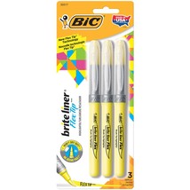 BIC Brite Liner Flex Tip Highlighters, Yellow - £11.78 GBP
