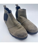 Sorel Boots Womens 11 Emelie Chelsea Ankle Waterproof Brown Leather Elastic - £31.13 GBP