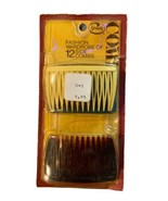 VTG 1975 GOODY 12 Hair Combs Goody Retro Side Combs Fashion Wardrobe NOS... - $37.78 CAD