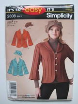 Simplicity Pattern 2808 Misses&#39; Jacket and Hat Sizes 8-8 - £5.56 GBP