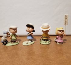 4 Figurines From The Lenox P EAN Uts Golf Team Charlie Brown Lucy Linus Sally - £116.80 GBP