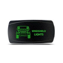 Rocker Switch for Jeep JK Windshield Lights Symbol - Horizontal - Green LED - £13.29 GBP