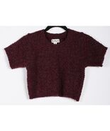 Women's One Step Up Medium size purple burgandy color blouse - $18.99