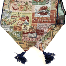 Fruits Jam Marmalade Country Theme Polyester Tapestry Tassels Table Runn... - $24.95