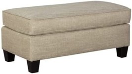 Traditional Rectangular Oversized Accent Ottoman, Beige, By Ashley Almanza&#39;S - £327.68 GBP