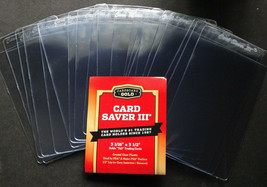 20 New Cardboard Gold Card Saver 3 Semi Rigid For PSA BGS Grading Submissions - £10.07 GBP