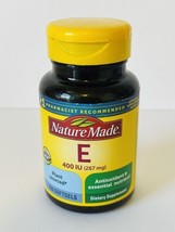 Nature Made Vitamin E 400 IU Dietary  267mg Antioxidant 100 Softgels Ex. 06/27 - $11.78