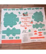 Henrietta &amp; Humphrey the Happy Hippos Cut Sew Fabric Panel Joan Kessler ... - $835.77 MXN