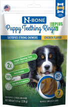 N-Bone Puppy Teething Rings Plus Chicken 1ea/7 ct - £14.20 GBP