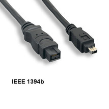 Kentek 3' IEEE-1394b 9 Pin Male to 4 Pin Male Firewire 400Mbps iLINK DV Cable PC - £14.83 GBP